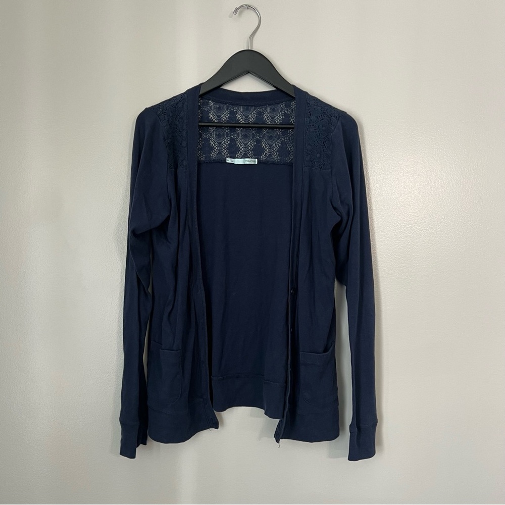 Women's Navy Blue Cardigan Sweater